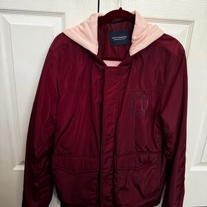 Scotch & Soda Burgundy Jacket with Pink Interior
